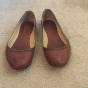Frye Carson Ballet Flat, sz 8, Cognac